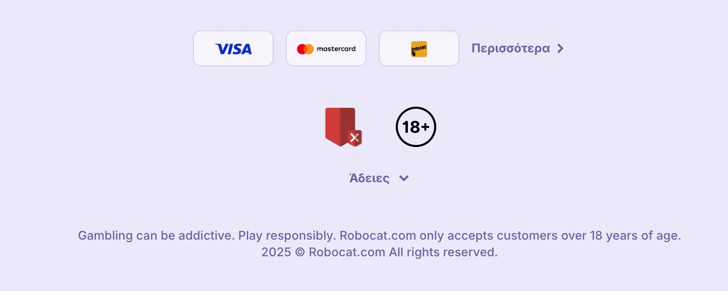 Πληροφορίες και σύνδεσμοι του Robocat Casino